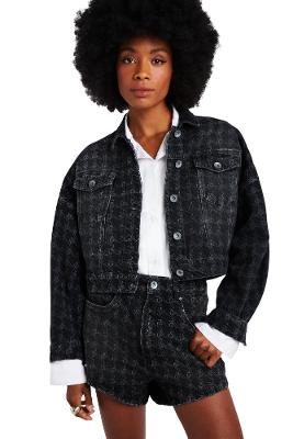 Jaqueta Jeans Monograma Reversa