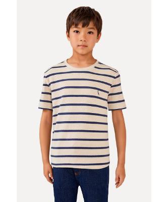 Camiseta Manga Curta Listra Textura Reserva Mini