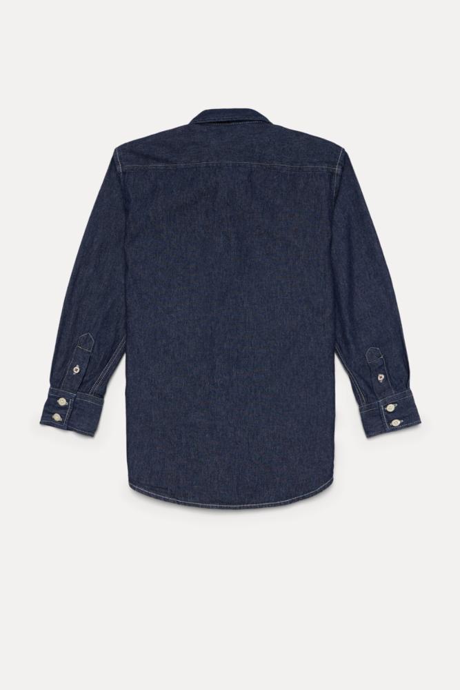 Camisa Cont Ae Easy Oxford Denim Reserva Mini - 6