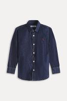 Camisa Cont Ae Easy Oxford Denim Reserva Mini - 5
