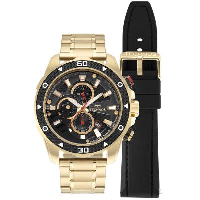Relógio Technos Masculino Ts Carbon Dourado - JS15FT/T1P