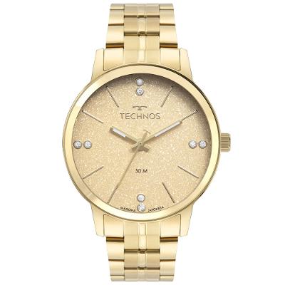 Relógio Technos Feminino Brilho Dourado - 2036MSD/1X