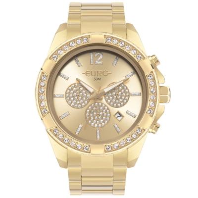 Relógio Euro Feminino Big Case Dourado - EUJP25AO/4D