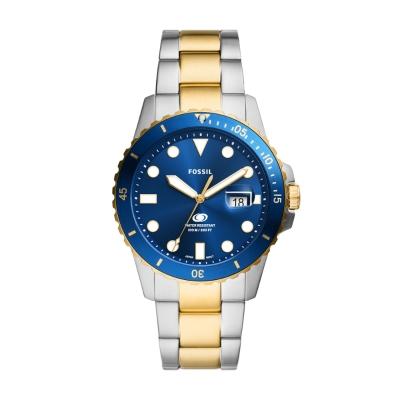Relógio Fossil Masculino Blue Bicolor - FS6034/1KN