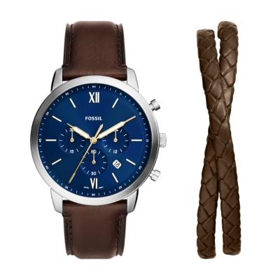 Kit Fossil Masculino Neutra Prata - FS6018SET/0KN