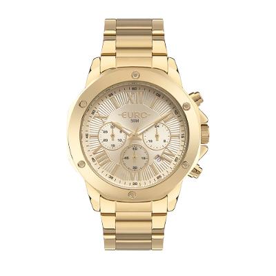 Relógio Euro Feminino Big Case Dourado - EUJS25AD/4D