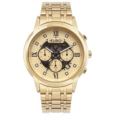 Relógio Euro Feminino Big Case Dourado - EUJS26AA/4D