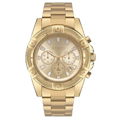 Relógio Euro Feminino Big Case Dourado - EUJS25AG/4D