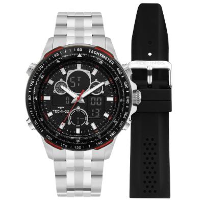 Relógio Technos Masculino Digitech Prata - BJ4130AD/T1P