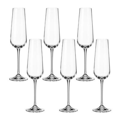6 Taças para Champagne Cristal Ecológico Ardea 220ml Bohemia