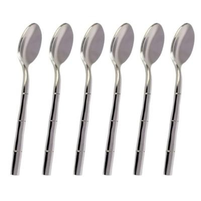 6 Colheres de Café Steel Wood Bambu em Inox L’Hermitage