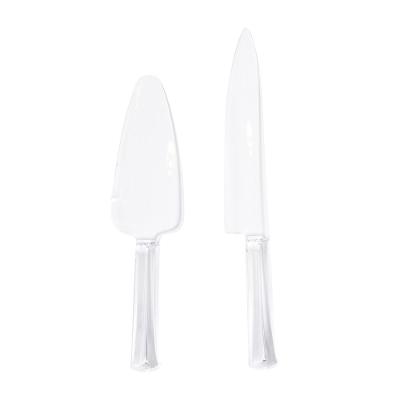 2 Talheres para Cortar Bolo em Acrílico 28cm Kenya