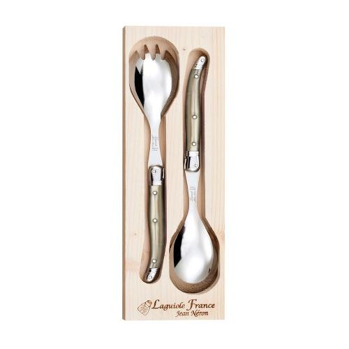 2 Talheres para Salada em Inox Laguiole Champagne