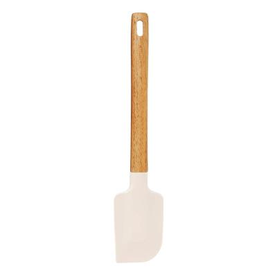Espátula Pão Duro de Silicone com Cabo em Acácia Spicy Bege