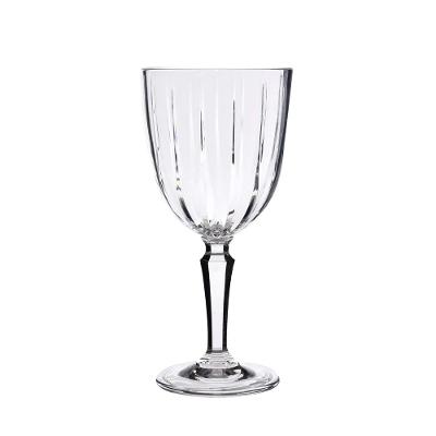 Taça de Vinho Cutting em Acrílico 340ml Kenya