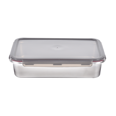 Pote Retangular em Aço Inox 5 Litros Kenya