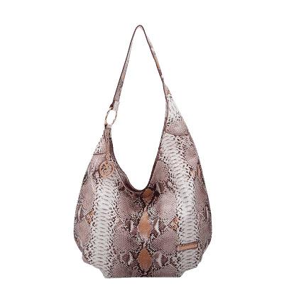 Bolsa Boho Média Fellipe Krein Ss23 Snake Fk 600 - Marrom