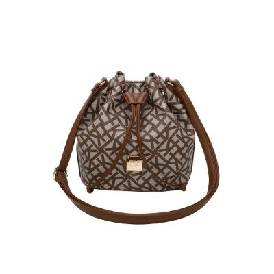 Bolsa Bucket Média Ss23 Monograma Tramado Cfk103 - Marrom