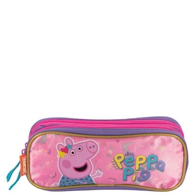 Estojo 2 Compartimentos Peppa Dots - Colorido