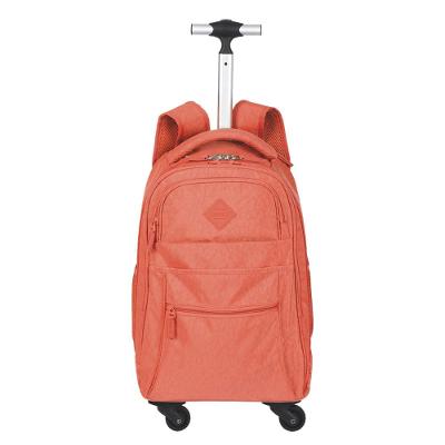 Mochila Carrinho 4 Rodas Sestini Rolling Grande Crinkle Laranja - Apricot