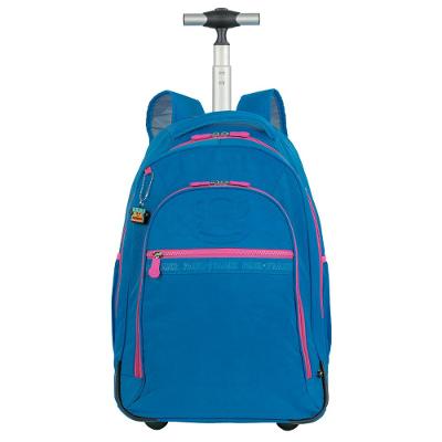Mochila Carrinho 2 Compartimentos Paul Frank Classics Azul - Aquamarine