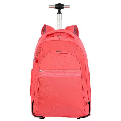 Mochila Carrinho 2 Compartimentos Paul Frank Classics Neon Laranja - Papaya