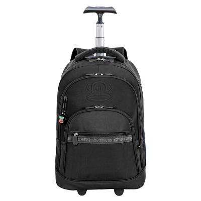 Mochila Carrinho Mega Rodas Paul Frank Classics - Preto