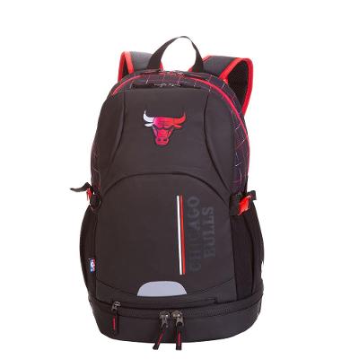Mochila Grande 2 Compartimentos P Bola NBA Performa Chicagoo Bulls - Preto