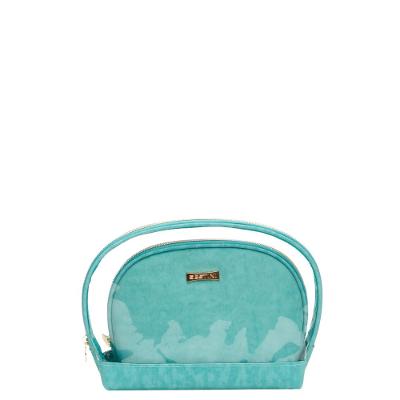 Necessaire Basica 2 Peças  Azul - Turquesa