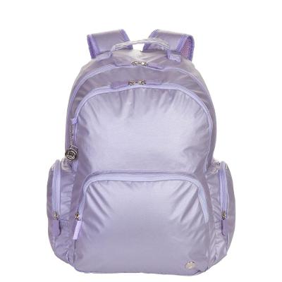 Mochila Grande 2 Compartimentos Paul Frank Roxo - Lilás Metálico