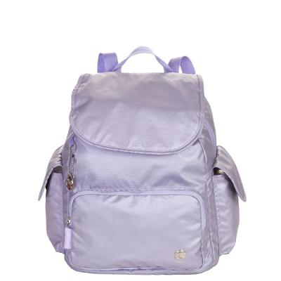Mochila Média com Tampa Paul Frank Roxo - Lilás Metálico