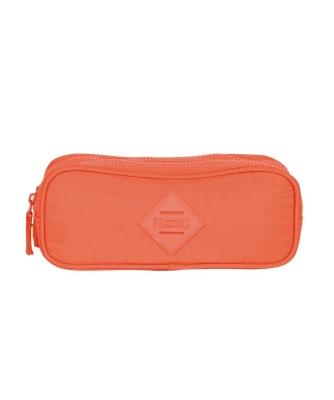 Estojo/Necessaire 2 Compartimentos Crinkle Laranja - Coral