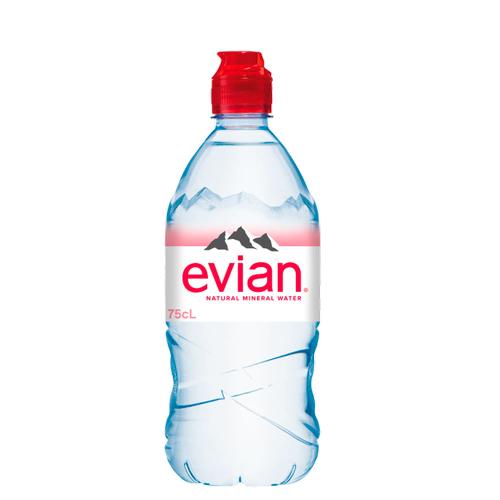 Água Evian Pet Sem Gás Squeeze 750ml