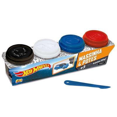 Hot Wheels Kit De Massinhas Com 4 Potes - Fun Divirta-se