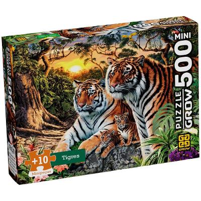 Puzzle 500 Peças Mini Tigres - Grow