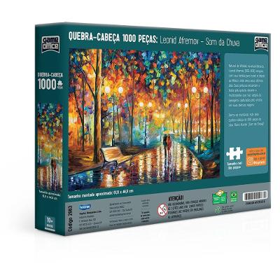 Quebra-Cabeça Leonid Afremov Som da Chuva 1000 Peças - Toyster