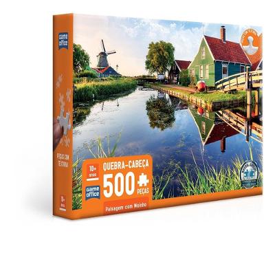 Quebra-Cabeça Paisagem com Moinho 500 Peças - Toyster