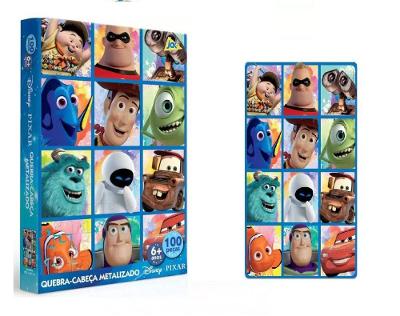 Quebra-Cabeça Metalizado Disney 100 Peças - Toyster