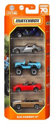 Matchbox Basics Blue Highways Pacote 5 - Mattel