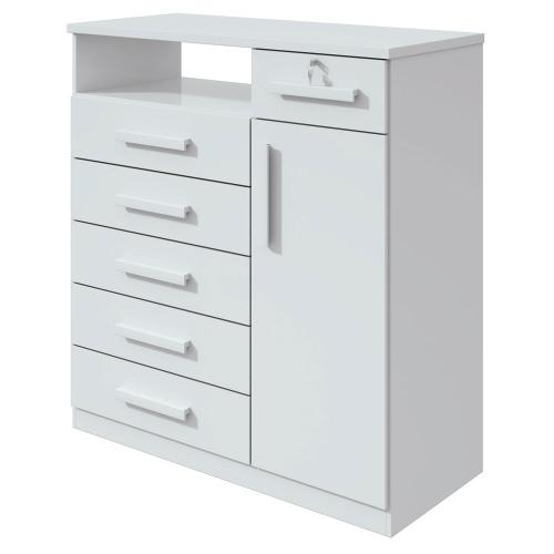 Cômoda da Vinci 6 Gavetas e 1 Porta Lopas