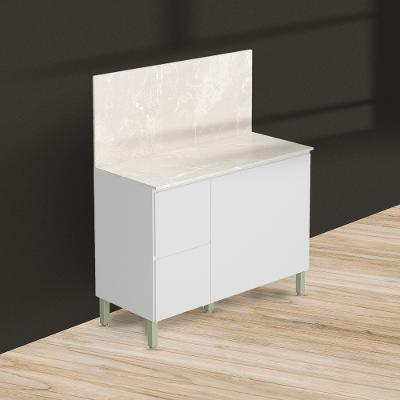 Balcão 120cm Art 3 Portas 2 Gavetas com Tampo e Painel 3022 Kits Paraná