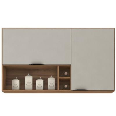 Armário Aéreo Firenze 120cm 2 Portas com Nicho e Adega 94221 Demóbile