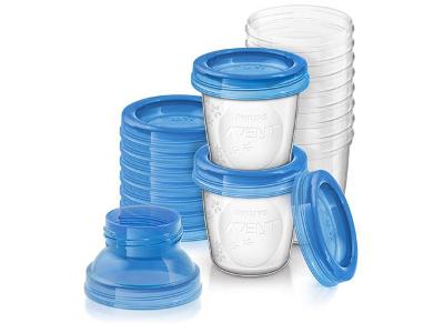 Kit de Copos para Armazenar Leite Philips Avent 180ml 10 Peças
