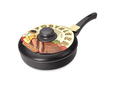 Frigideira com Tampa Fortaleza Preta 18 cm