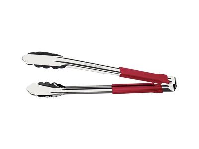 Pegador Inox Cabo Emborrachado Tramontina Utilita Vermelho