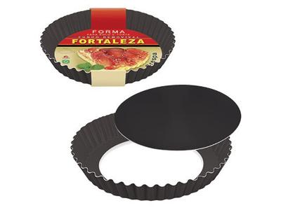 Forma Fortaleza para Bolo e Torta Crespa Fundo Removível Black Ø 20