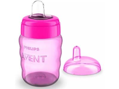 Copo Easy Sip Cup Com Bico de Silicone Philips Avent Rosa 260mL