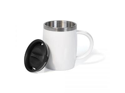 Caneca em aço inox/poliestireno 400 ml