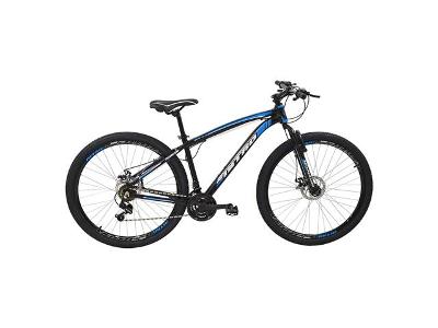 Bicicleta Polimet Aro 29 MTB Aluminio Câmbio Shimano 21 Vel Preta/Azul