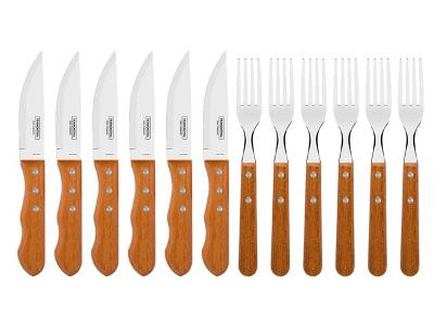 Jogo de Churrasco Tramontina Dynamic Facas e Garfos em Inox 12 Peças